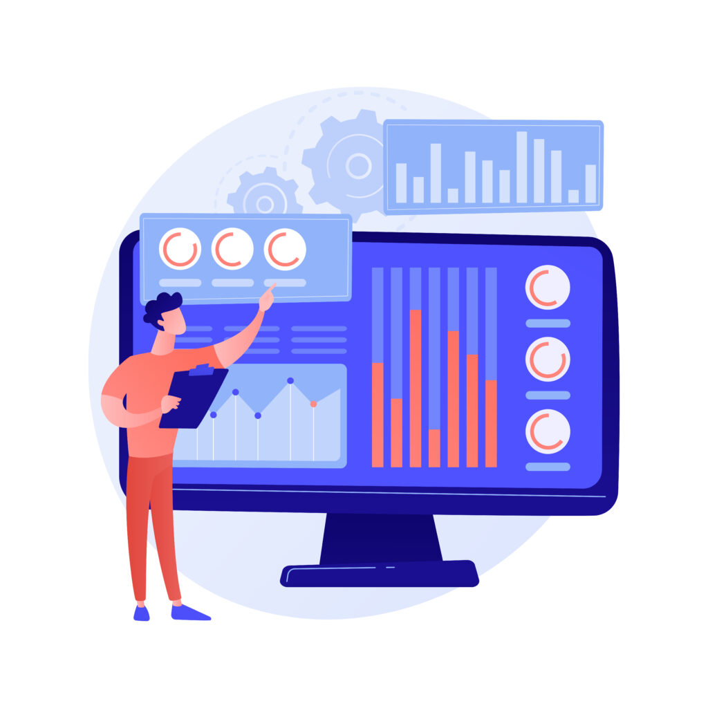 statistical data vector concept metaphor.